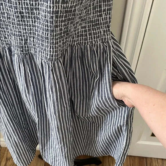 French Connection Blue and White Striped Mini Dress - Picture 3 of 13